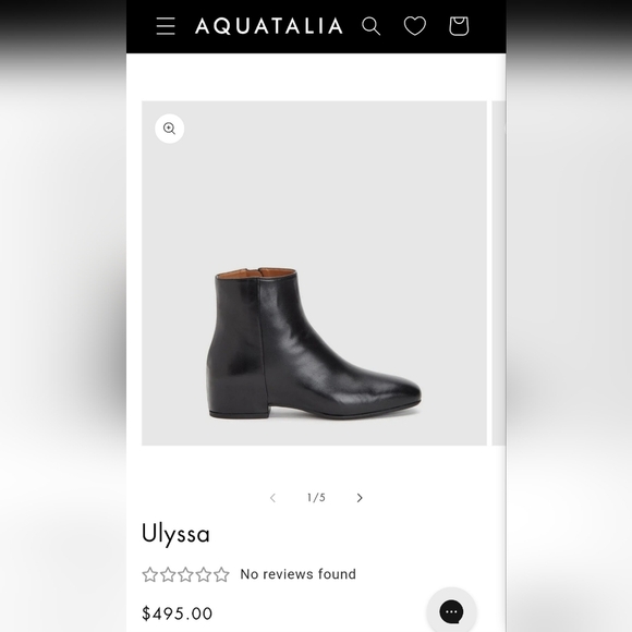 Aquatalia Black Patent Leather Ankle Boots sz 8. Made in Italy - Picture 1 of 10